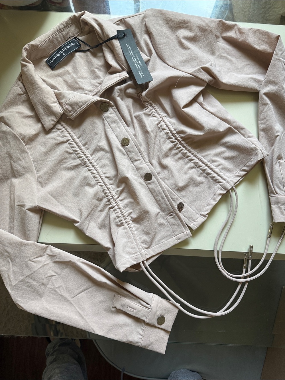 MDV Ruched Button Down